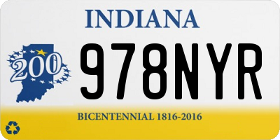 IN license plate 978NYR
