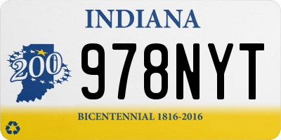 IN license plate 978NYT