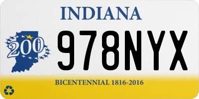 IN license plate 978NYX