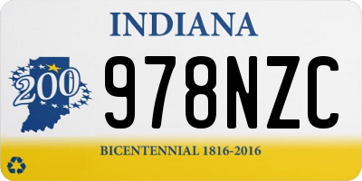 IN license plate 978NZC