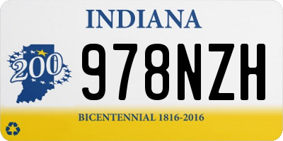 IN license plate 978NZH
