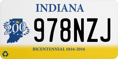 IN license plate 978NZJ