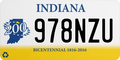 IN license plate 978NZU