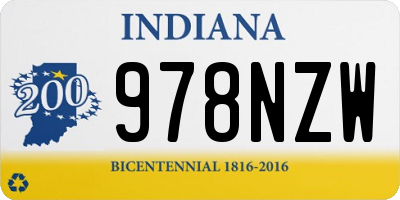 IN license plate 978NZW