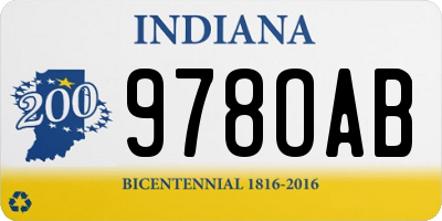 IN license plate 978OAB