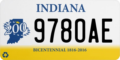 IN license plate 978OAE