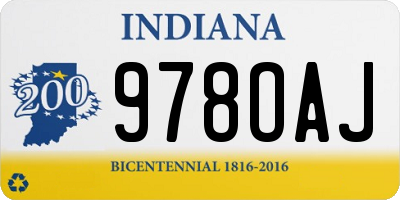 IN license plate 978OAJ