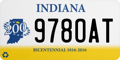 IN license plate 978OAT