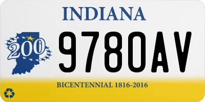 IN license plate 978OAV