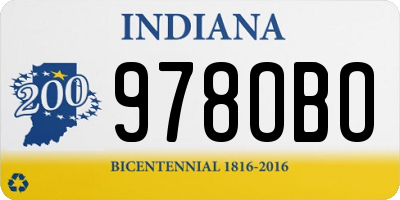 IN license plate 978OBO