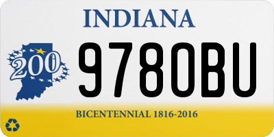 IN license plate 978OBU