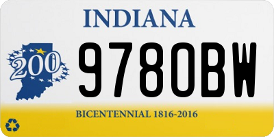 IN license plate 978OBW