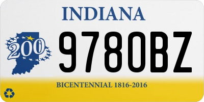 IN license plate 978OBZ