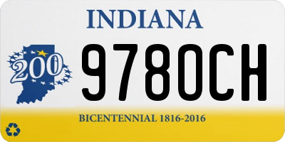 IN license plate 978OCH