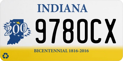 IN license plate 978OCX