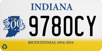 IN license plate 978OCY