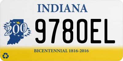 IN license plate 978OEL