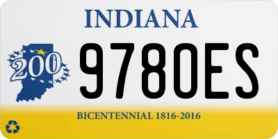 IN license plate 978OES