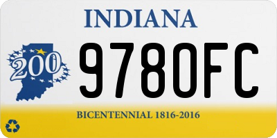 IN license plate 978OFC