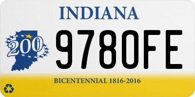 IN license plate 978OFE