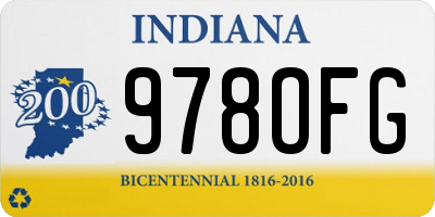 IN license plate 978OFG