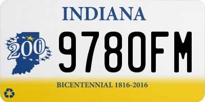 IN license plate 978OFM