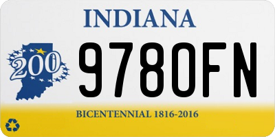IN license plate 978OFN