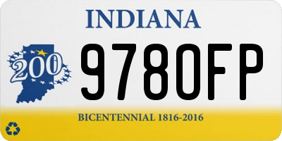 IN license plate 978OFP