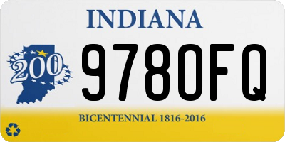 IN license plate 978OFQ
