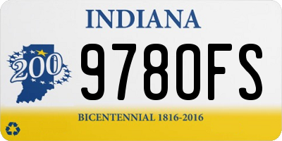 IN license plate 978OFS