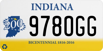 IN license plate 978OGG
