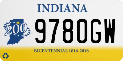 IN license plate 978OGW