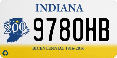 IN license plate 978OHB