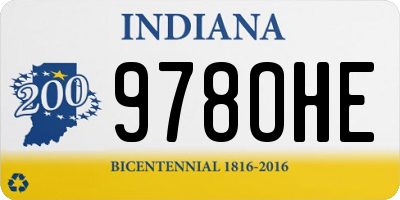 IN license plate 978OHE