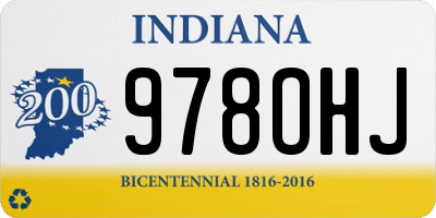 IN license plate 978OHJ