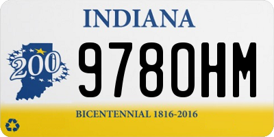 IN license plate 978OHM