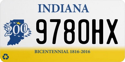 IN license plate 978OHX