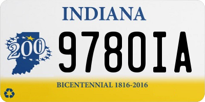 IN license plate 978OIA