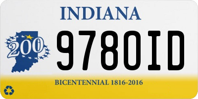 IN license plate 978OID