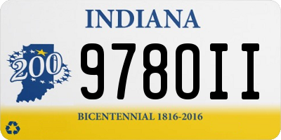 IN license plate 978OII