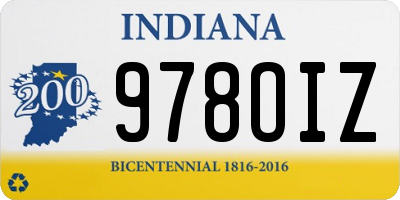 IN license plate 978OIZ