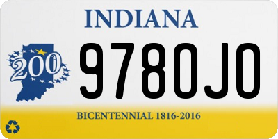 IN license plate 978OJO