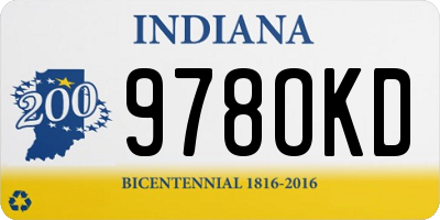 IN license plate 978OKD