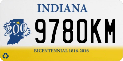 IN license plate 978OKM