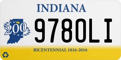 IN license plate 978OLI