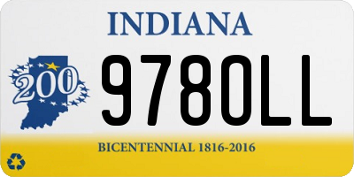 IN license plate 978OLL