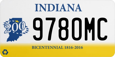 IN license plate 978OMC