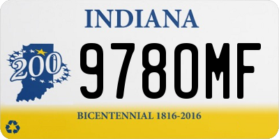 IN license plate 978OMF