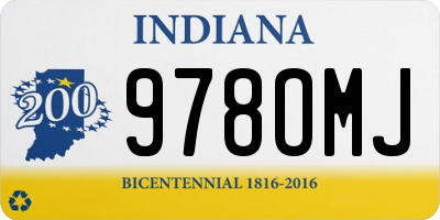 IN license plate 978OMJ