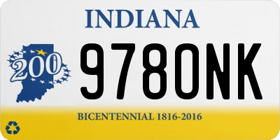 IN license plate 978ONK